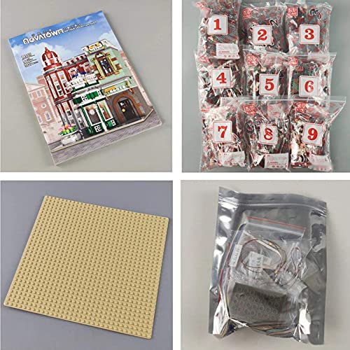 FYHCY Haus Bausteine Bausatz, Antiquitätenladen Modular Architektur Modell, 3000 Klemmbausteine und LED Beleuchtungsset… – Bild 5