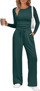 2 Piece Lounge Sets for Women Fall Outfits 2025 Two Piece Travel Sweatsuits Business Casual Fashion Clothes