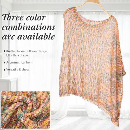 Image of Women Sheer Poncho Shrug Summer Sheer Blouse Top Lightweight Poncho Bolero for Evening Dress