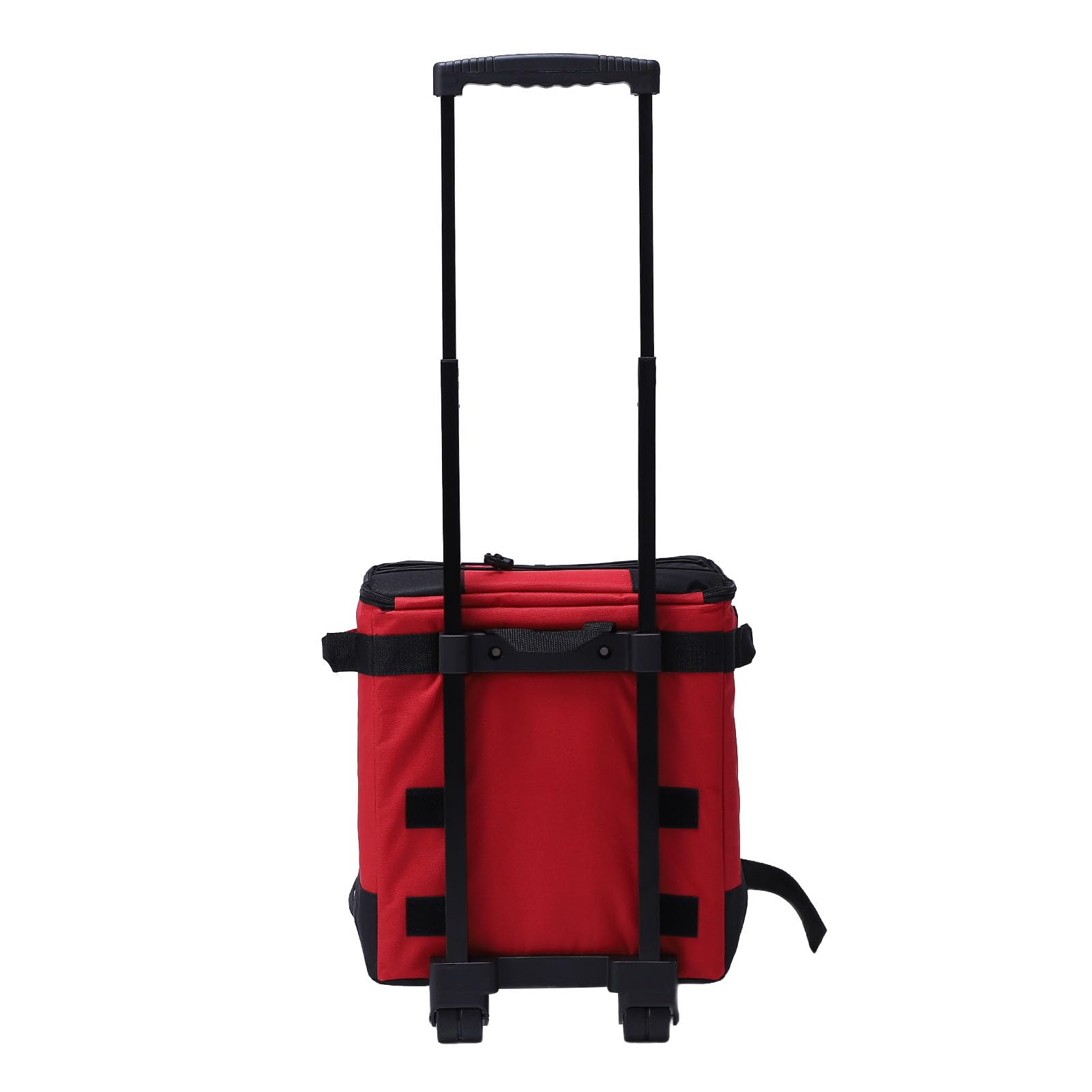 Nevera portátil con Ruedas 45L, Aislante térmico Plegable Rojo, Barra Extensible, Ideal para Camping, Picnic y Playa, Gran Capacidad Almacenamiento Exterior