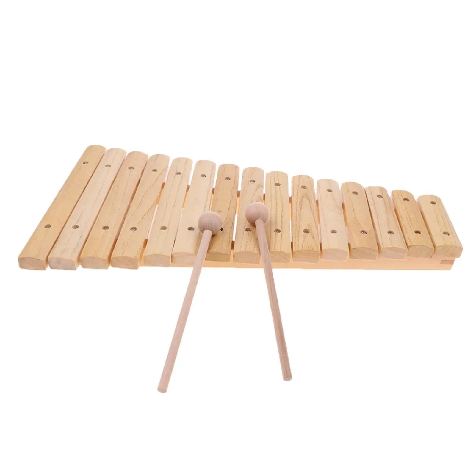 instrumento xilófono Xilófono De Madera De 15 Notas Con 2 Mazos De Diseño Exquisito.