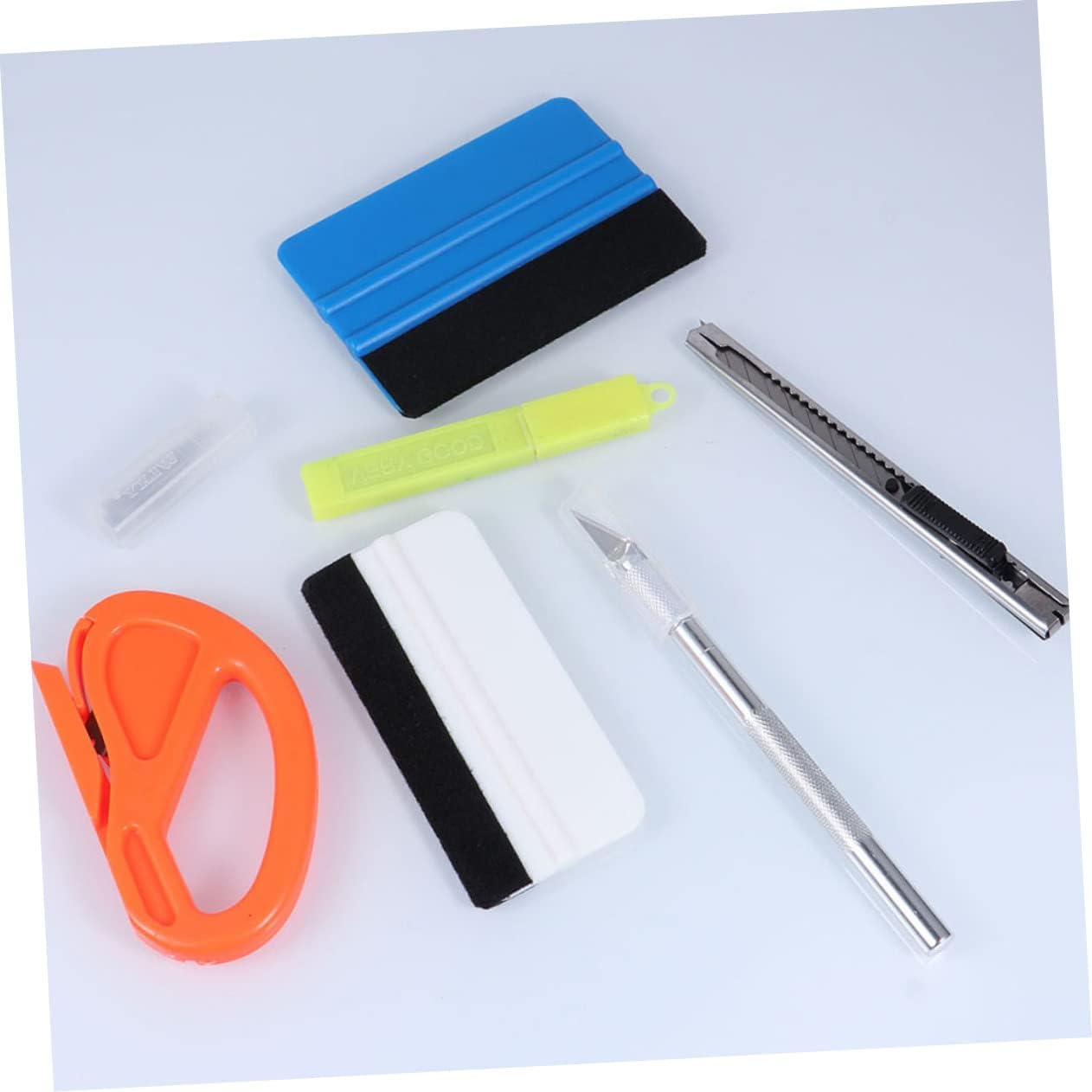 2sets Auto Window Tint Tools Professional Wrapping Scraper and Vinyl Film Squeegee Kit for Car Window Film Installation