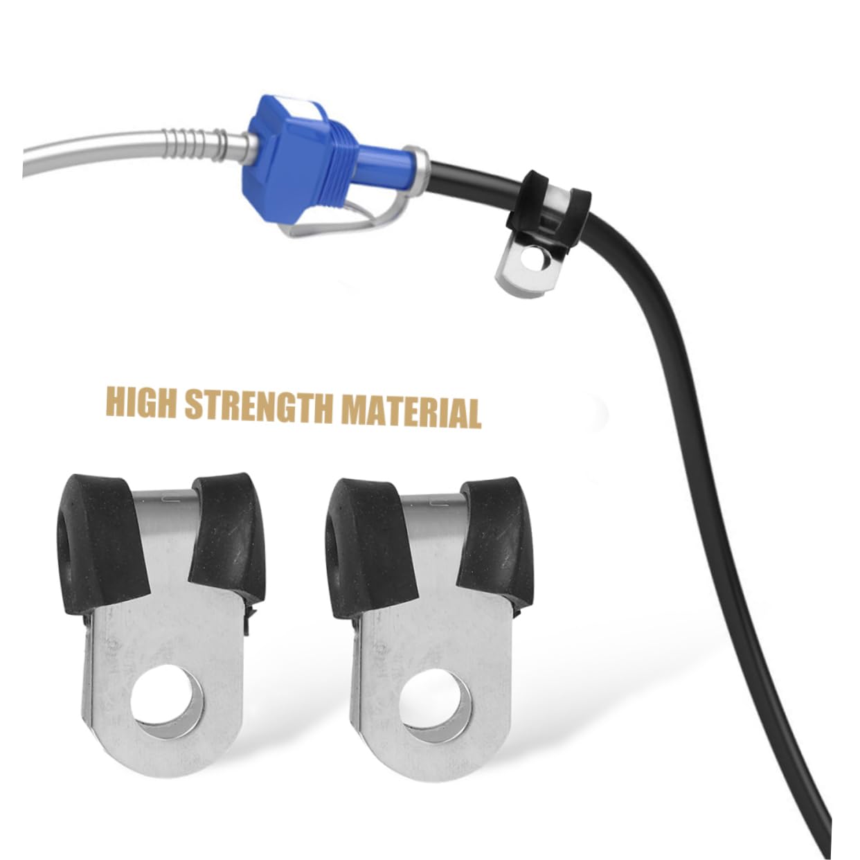 Homoyoyo 100pezzi Fascette Per Tubi in Acciaio Inox Fascette Stringicavo Imbottite in Morsetti Per Cavi Resistenti Di Fissaggio Per Sistemi Elettrici
