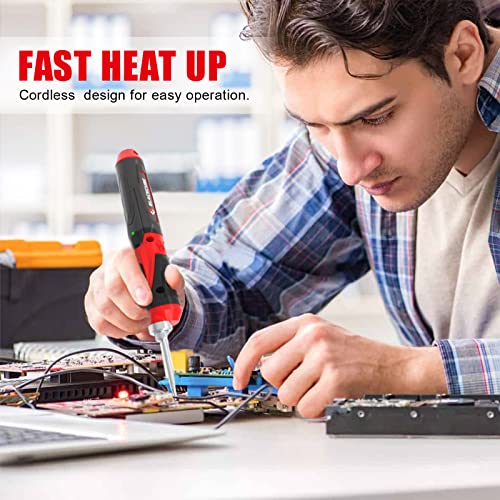 Blackcube 4V 2000Mah Cordless Soldering Iron Rapid Heat Lithium-Ion Battery With Led Spotlight, Storage Bag, 4V Professional Portable Welding Tool #TOP5