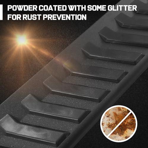 Image of COMNOVA Pair Running Board Nerf Bar Compatible with 15-26 Ford F150 Superduty Crew Cab(4 Full Size Doors) Rocker Slider Side Steps,Width 6 Inches V Style.with OE Style Brackets