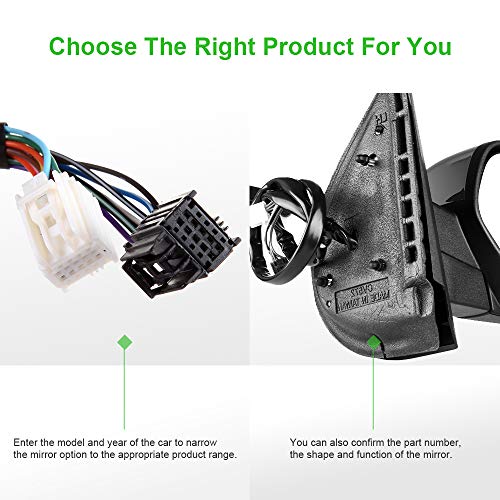 Scitoo Passenger Side Door Mirror Power Folding Power Heated Turn Signal Memory Chrome Rear View Mirrors For 2007 2008 2009 2010 2011 2012 2013 For Chevy Silverado For Gmc Sierra 1500/2500 Hd/3500 Hd #TOP4