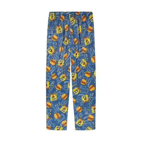 Nickelodeon Mens SpongeBob SquarePants Pajama Pants Lounge Bottoms With Drawstring Ultra-soft