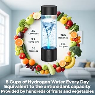 Générateur de bouteille d'eau d'hydrogène portable SPE PEM Ioniseur d'eau hydrogène rechargeable pour la maison, le bureau, les voyages, le fitness, les voyages, le bureau à domicile