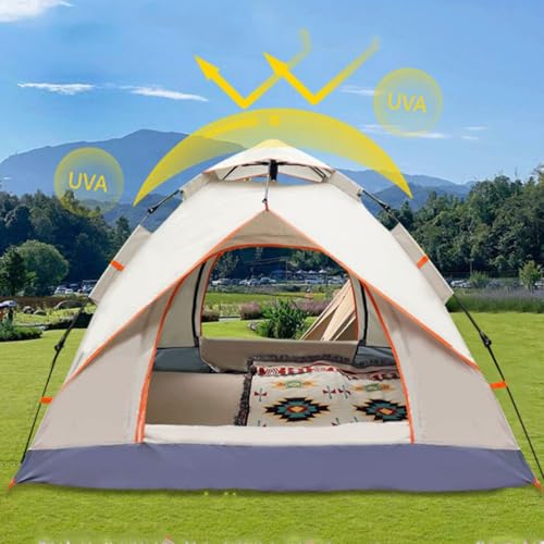 Carpa automática pop-up para camping portátil blanca miniatura 6
