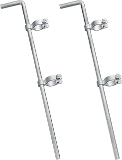 Chain Link Gate Drop Rod 1-3/8" × 32", VIVIDA Cane Bolts for Chain Link Gate, Drop Pin for Single or Double Gate, Galvanized Steel, 2 Pack