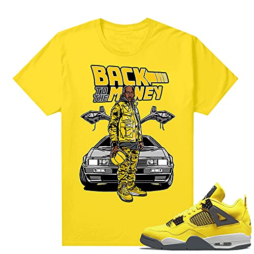 Shirt to Match Lightning 4s, Sneaker Tees Yellow Back to#The Money Sneaker Gift Snkrs Retro Lightning 4s Shirt, Sneqker Matching Tees, Sneaker Match Tees, Retro Sneaker Shirts Me