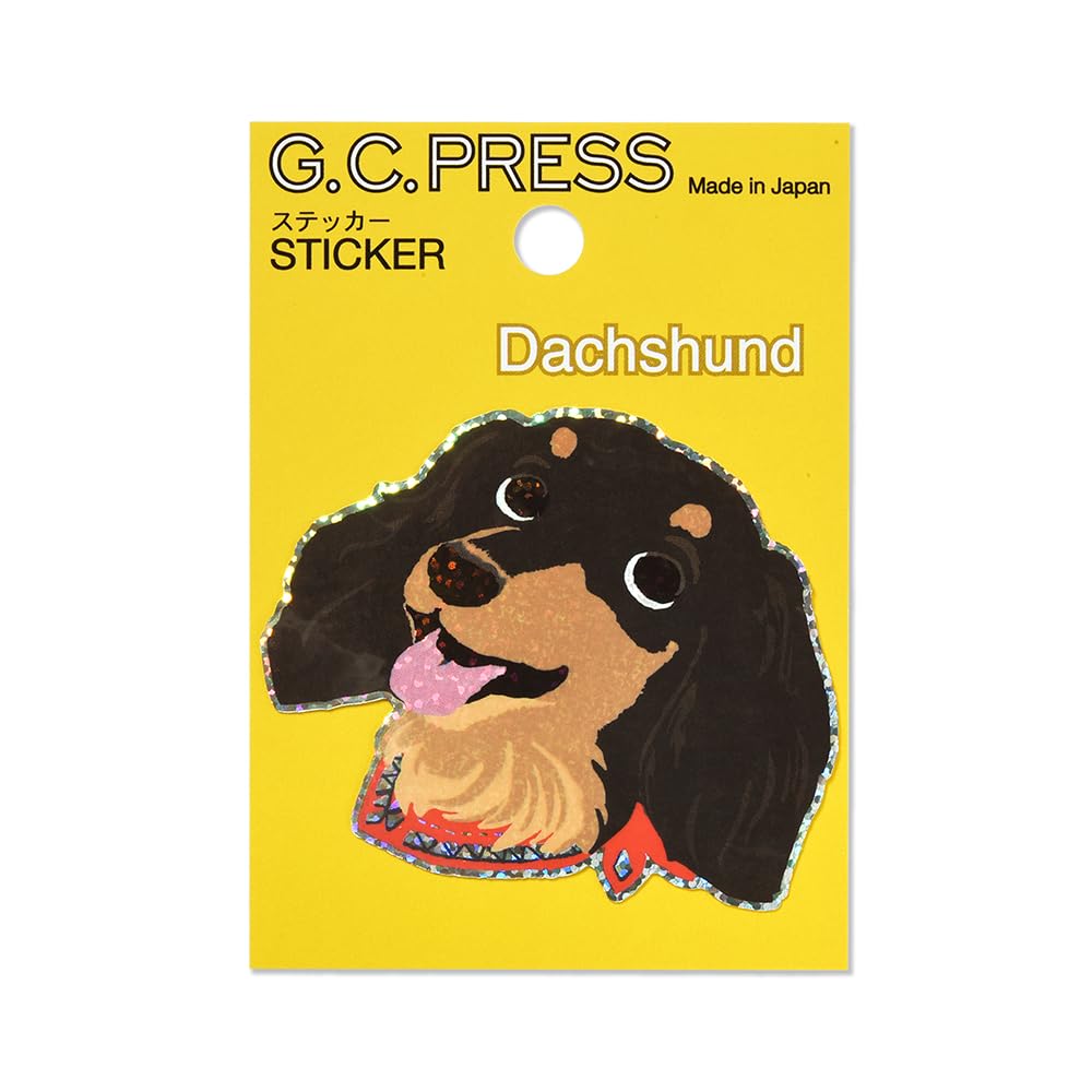 Amazon.co.jp: G.C.PRESS（ジーシープレス）ステッカー 犬顔 ダックス