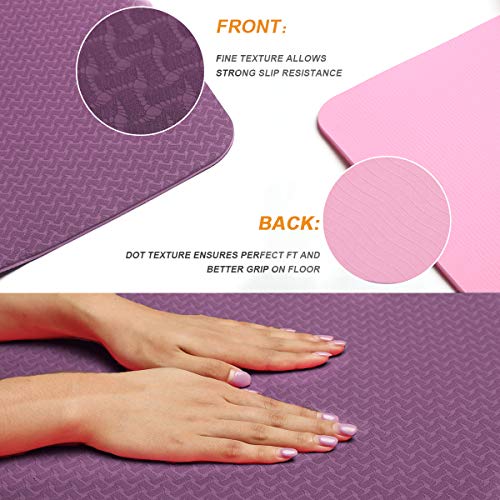 BBD Yogamatte Gymnastikmatte Kork rutschfest schadstofffrei Pilatesmatte Sportmatte Dicke gepolstert für Anfänger zum Yoga Pilates Fitness - Image 8