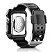 Compatible with Watch Case with Band 38mm, Rugged Protective Case with Sport Bands Replacement for Watch Series 3/2/1 38mm Black