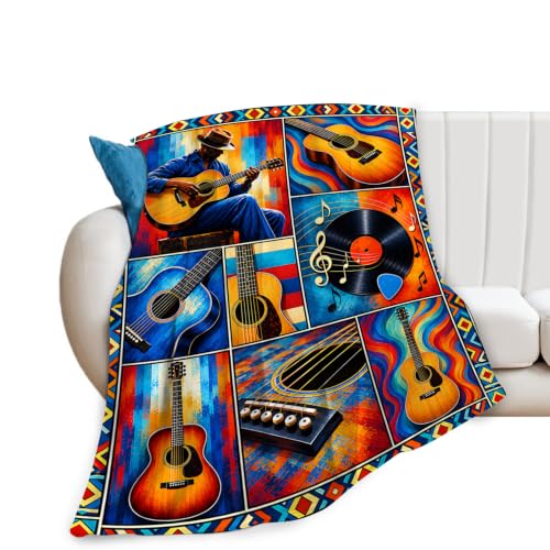 Nopenta Guitar Blanket, Music Lover Gifts Throw Blanket 40"X50"