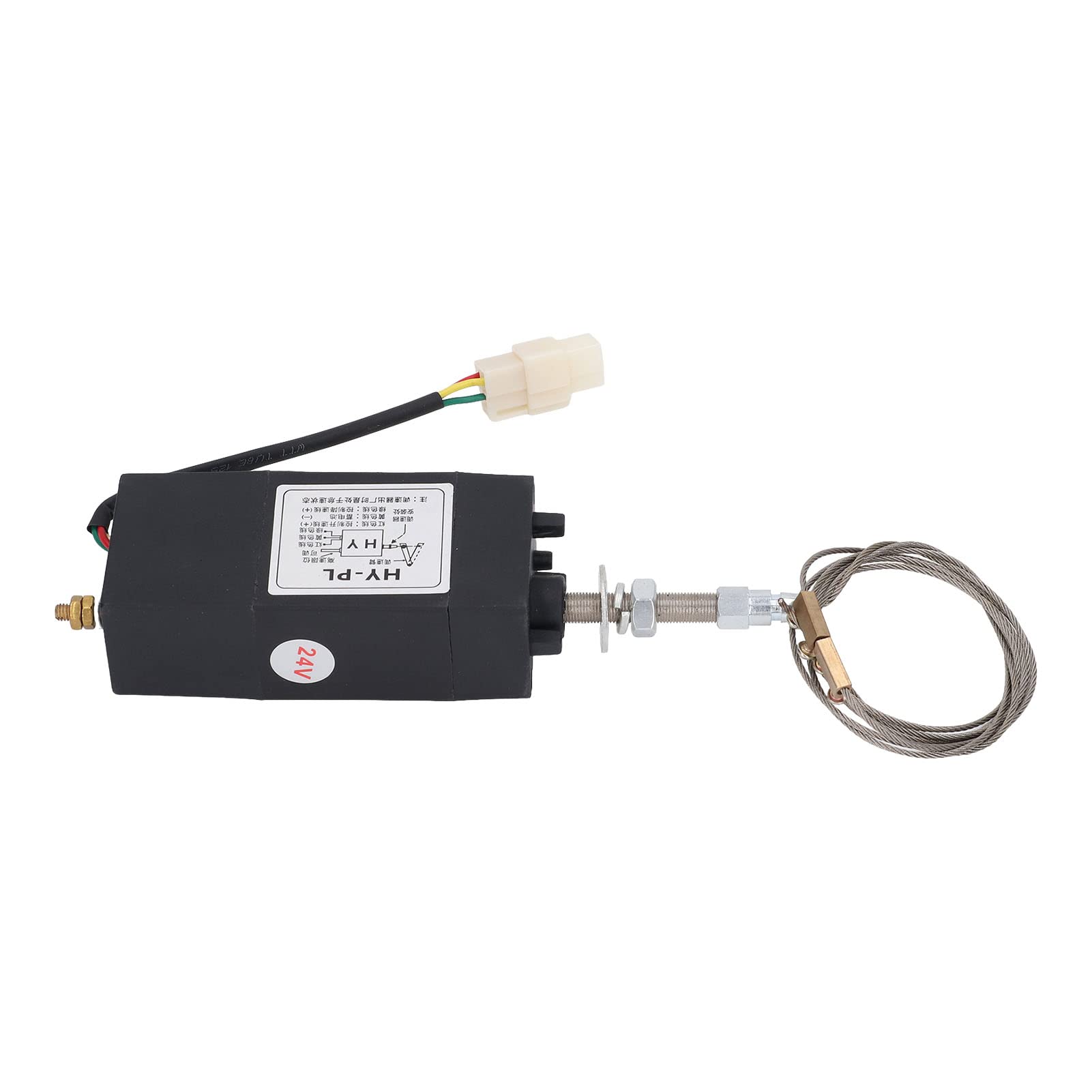 Válvula Solenoide de Apagado de Motor Diésel, Control Eficiente de Servomotor para Apagado del Generador, 24V para Vehículos Pesados