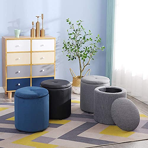 Coffre à jouets et pouf de rangement noir pour petits salons