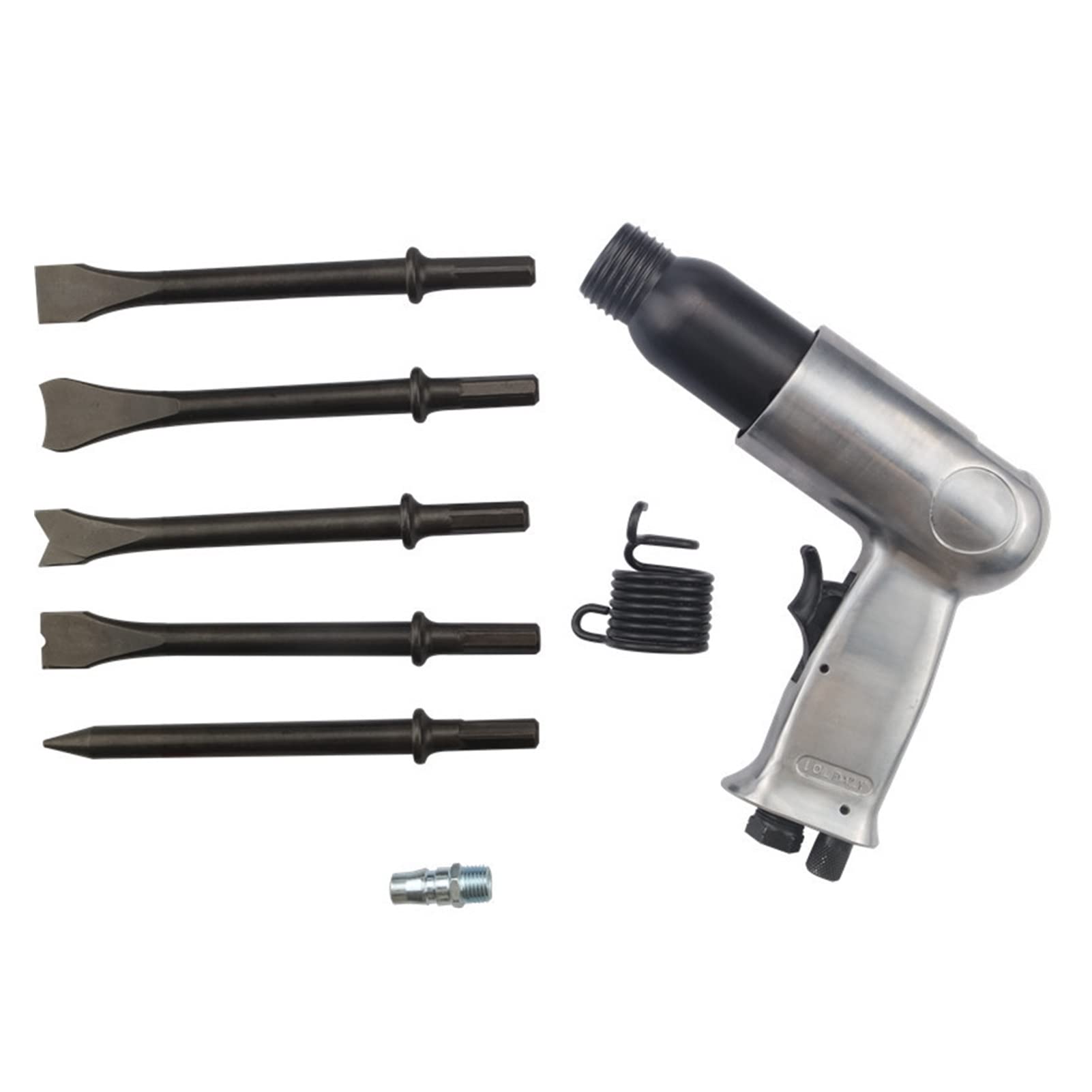Wiertarka udarowa pneumatyczna 190 mm Młot pneumatyczny Zestaw narzędzi pneumatycznych Pistolet pneumatyczny Wytrzymały amortyzator z 4 szt. dłutami Ergonomiczny uchwyt Narzędzia pneumatyczne