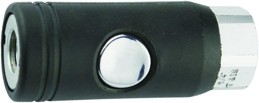DYNAMIC POWER 2 in 1 Safety Coupler 1/4 in. Female Thread, Safety Air Plug Coupler (Female) (4 Packs)
