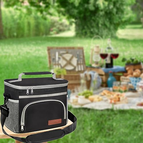 Image of ExtraCharm Insulated Lunch Bag (9 Litre, 15 kg, Grey), Office Tiffin Bags for Men and Women, Hot & Cold Travel Lunch Box for Men, Tiffin Box & Bottles, Lunch Bag for Office, Picnic Bag (Nylon)