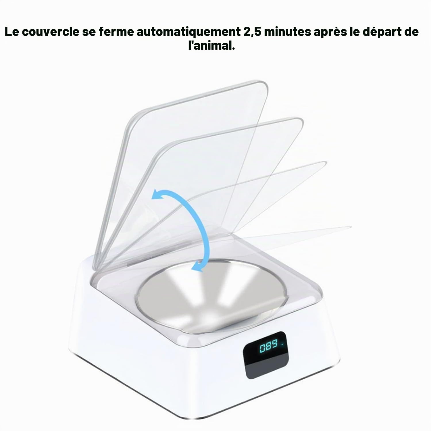 Distributeur Automatique de Nourriture pour Chats et Chiens – Capteur Infrarouge Intelligent pour Alimentation Sèche/Humide (350ml) avec Bol en Acier Inoxydable – Pratique pour Petits/Moyens Animaux