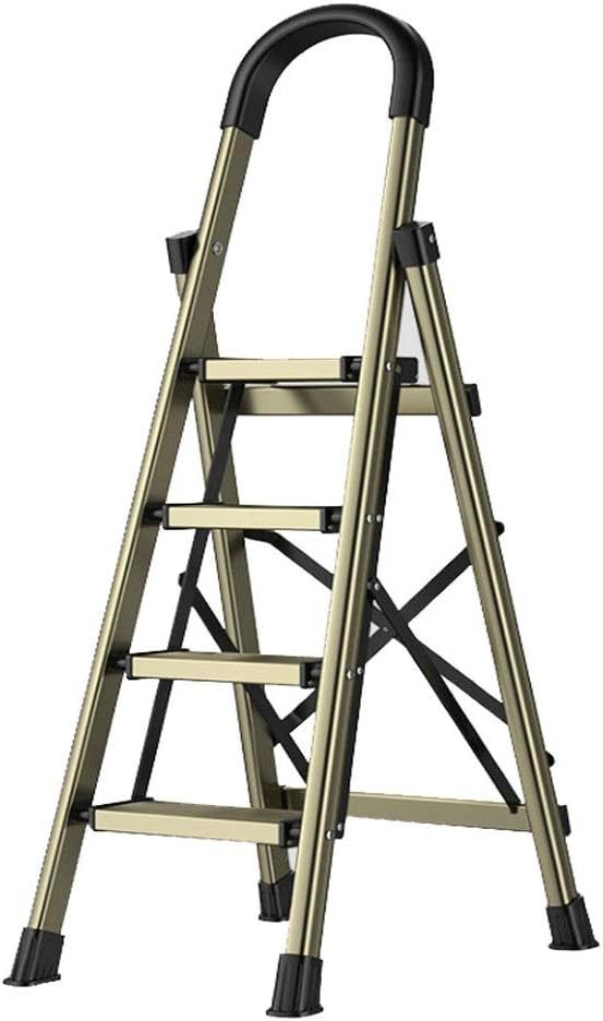 LUCEAETelescoping Ladders Aluminum Alloy Step Ladder Household Folding Multifunctional Herringbladder Indoor 4/5 Step Thickened Telessmall Escalator Ladders/6Step