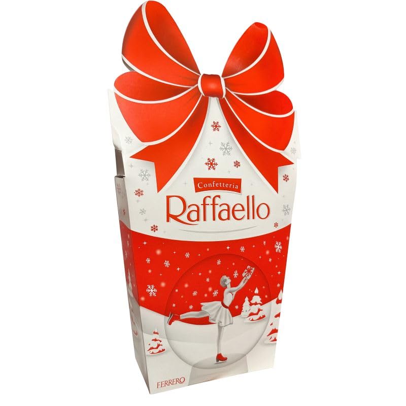 Ferrero Raffaello T.12 – Bombones de Coco con Almendra Crujiente, Dulce Gourmet para Regalo, Caja Elegante