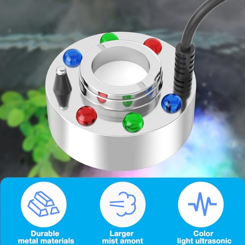 Fitnate HS0402-US High Power Mist Maker, 1500Ml/H Large Volume Mist Fogger With 6 Led Light Fog Machine Atomizer For Halloween thumb #3