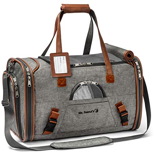 Mr. Peanut's Airline Approved Soft Sided Pet Carrier, Low Profile Gold Series Tote