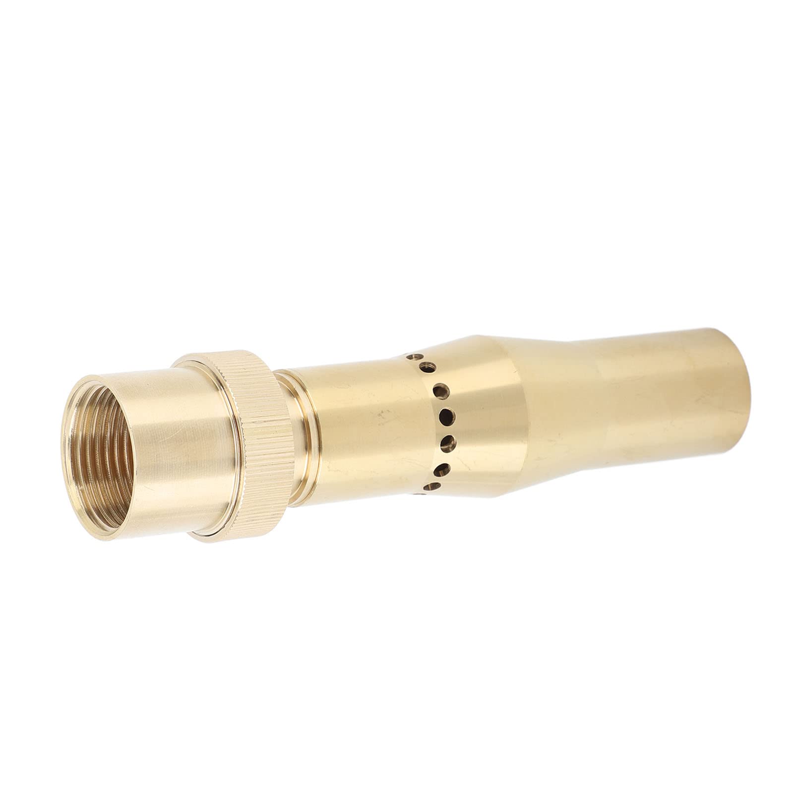 Wakects Boquilla de Fuente Boquilla de Fuente de Agua de Columna de Latón con Rosca Interna y Rótula Ajustable de 15 Grados Rociador Multidireccional para Jardín, Estanque, Parque, Hotel (G1.5in)