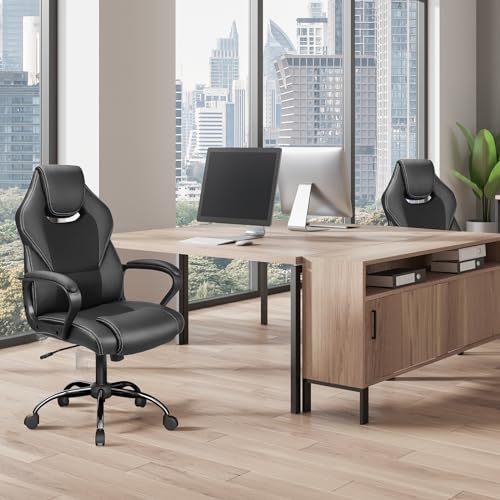 BASETBL-Office-Chair-Ergonomic-Executive-Chair-for-Home-Gaming-Business-Adjustable-Height-Durable-Comfy-150kg-Black - Izzgadgets.com