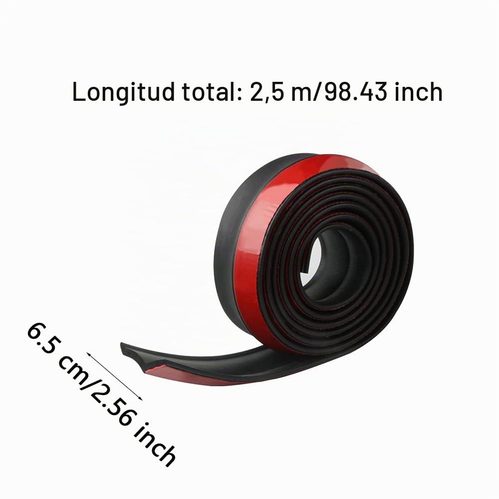 Protector Universal para Parachoques Delantero Y Trasero de Coche, Protector de Parachoques, Coche Alerón 2.5M Universal Protector Pegatina, para Parachoques Delantero y Trasero de Coche