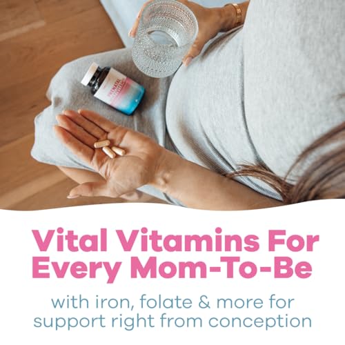 GOBIOTIX Prenatal Vitamins for Women - Multivitamins with Iron, Calcium, Vitamin D2, C, Zinc & Folic Acid for Pregnancy - Pre and Postpartum Essentials - Non-GMO - 90 Capsules