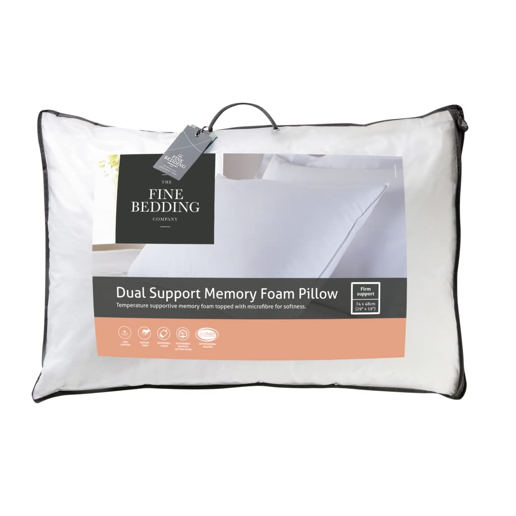 The Fine Bedding CompanyMicrofibre Memory Foam Pillow - Double Layer Dual Support