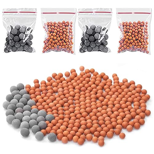 ZASHMART Ionic Shower Head Filter Beads, Hard Water Softening Filtration, Replacement Bio-Active Stone for Purifying Water, Mineral Ball Negative Ion for Stone Shower Head, (4 Packs)