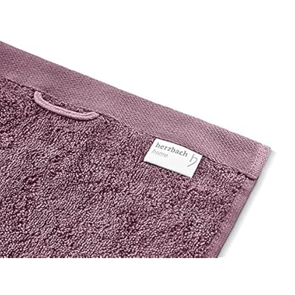 herzbach home Premium Handtücher 50 x 100 cm 2er-Set (Malve) - Hochwertige, weiche & saugstarke Handtücher in Bester Qualität - 100% natürliche Baumwolle – Bild 4