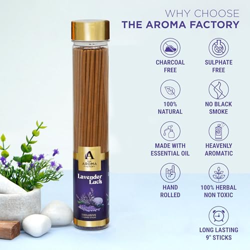 Image of The Aroma Factory Lavender & Sandalwood Agarbatti, 2x100g