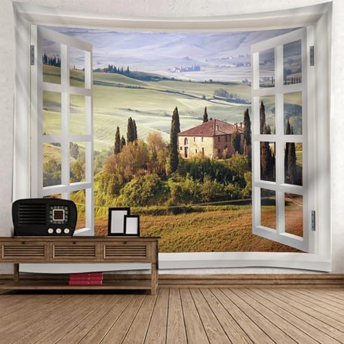 Tapisserie Paysage Champ pour Rénover un Mur Blanc sans Travaux