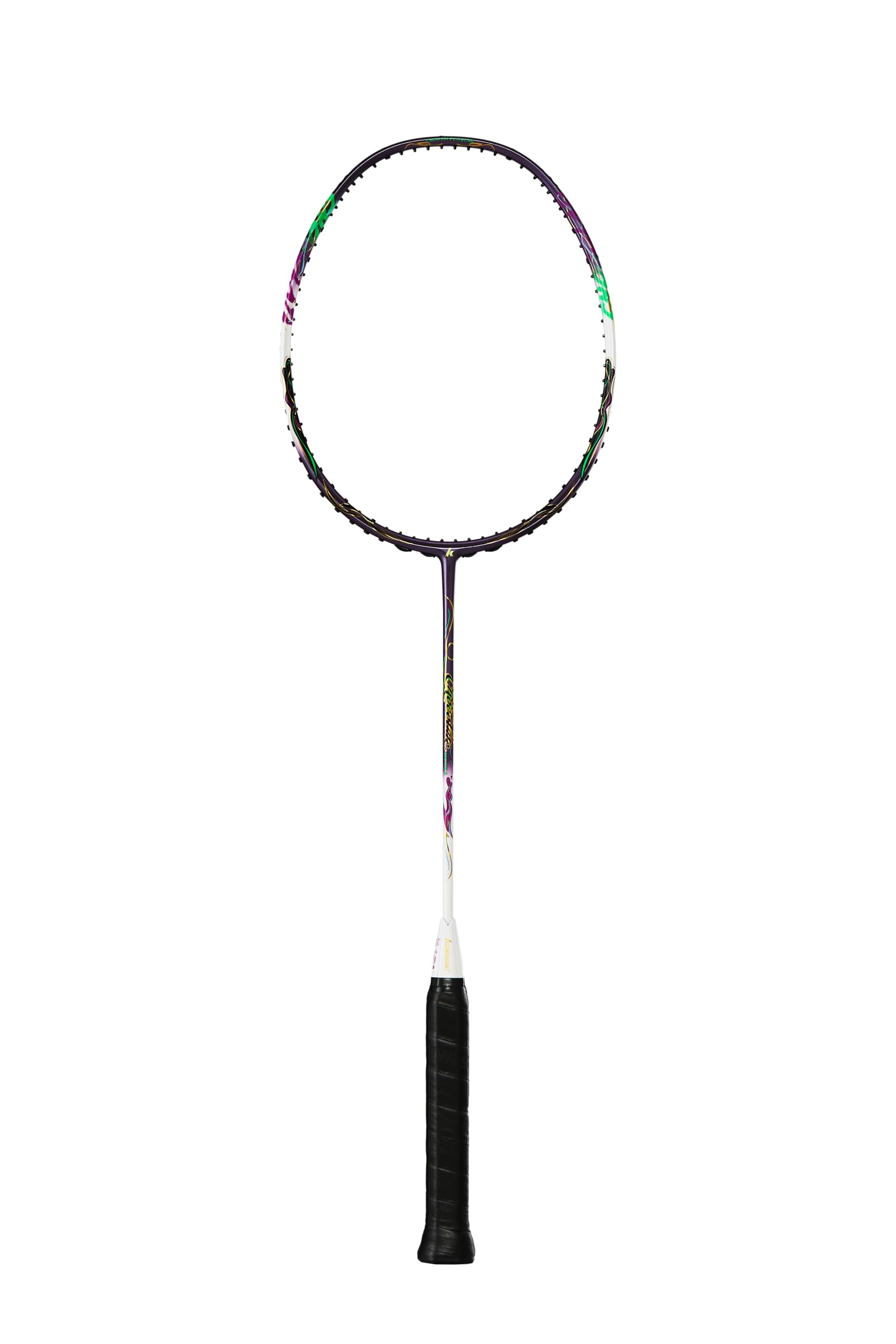 Profi Badmintonschläger, A1 TAAN Kohlefaser Badminton Set High Tension für Leicht & Hochleistung Badminton Schläger mit Griffbänder/Schlägertasche(Besaitet Strung)