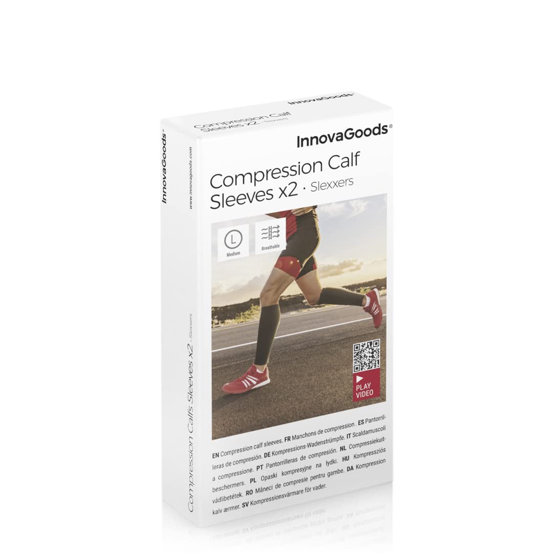 InnovaGoods Slexxers Pantorrilleras Deportivas de Compresión Unisex adulto (Pack de 1)