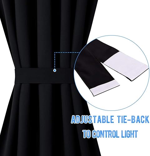 Miniatura 3 de NICETOWN Cortina opaca para puerta francesa, con aislamiento térmico, para media ventana, patio, corredera, cortina de puerta de Halloween para