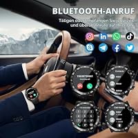 Smartwatch Herren Damen mit KI-Sprachassistent, 1,39" HD Fitnessuhr mit Telefonfunktion, Bluetooth 5.4, 112+ Sportmodi, Fitness Tracker mit Pulsmesser & Schlafmonitor, IP68 Wasserdicht, Android iOS – Ansicht 2