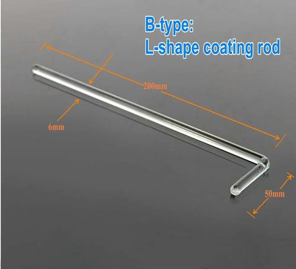 10pcs Borosilicate Glass Triangular L-Shape Cell Spreaders for Lab(A-type)