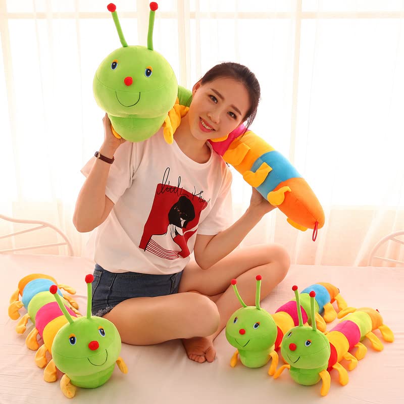 Kawaii Colorato Bruco Peluche Giocattolo Carino Realistico Caterpillar Cuscino Animali di Peluche Bambola per Bambini Natale Regalo di Compleanno 150 cm Bruco
