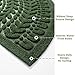 RORA Half Circle Door Mat Front Door Mat Outside Entrance Welcome Mats Outdoor Indoor Semicircular Doormat for Outdoor Half Round Door Mats for Garage Muddy Paws 17”x30”