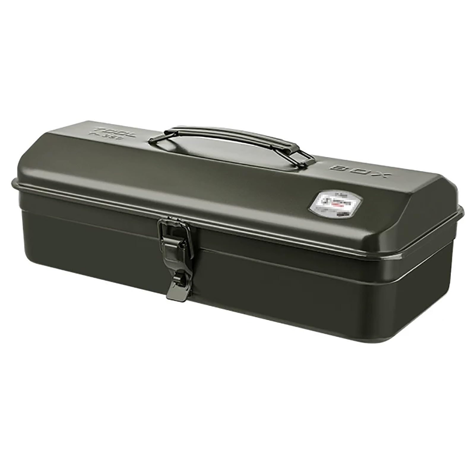 Portable Metal Tool Box, Multifunction Iron Toolbox with Handle and Latch, Tools Storage Box Organizer for Garage Repair Workshop Household(Green)