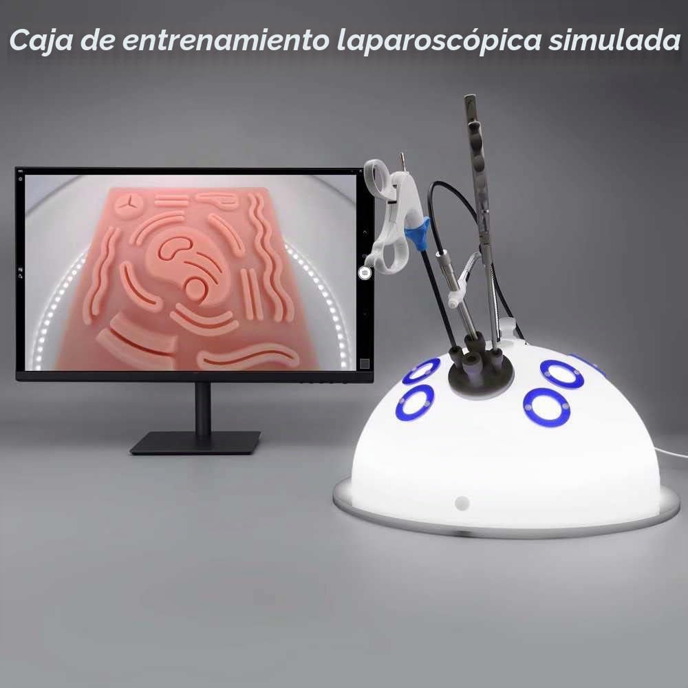 KCVC Caja de Entrenamiento Laparoscópico Laparoscópica Simulador Cirugía con Cámara y 4 Instrumento y 10 Entrenamiento Módulos y Neumoperitoneo Simulado para Enseñanza y Ejercicios