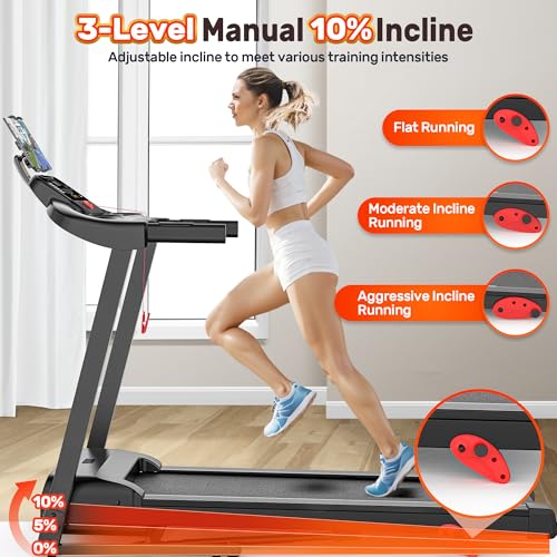 Image of 300 lbs Capacity Treadmill for Home, 3.5HP Folding Treadmill w / 71 Preset Workouts