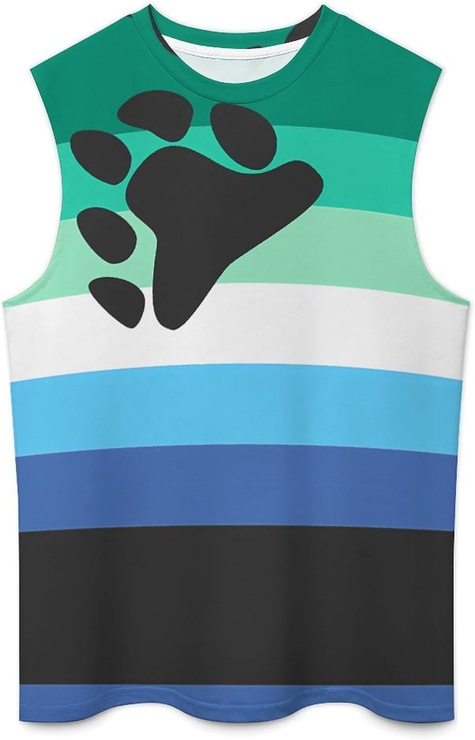 Trans Bear Proud Flag Men Summer Sleeveless Crew Neck Top 5XL