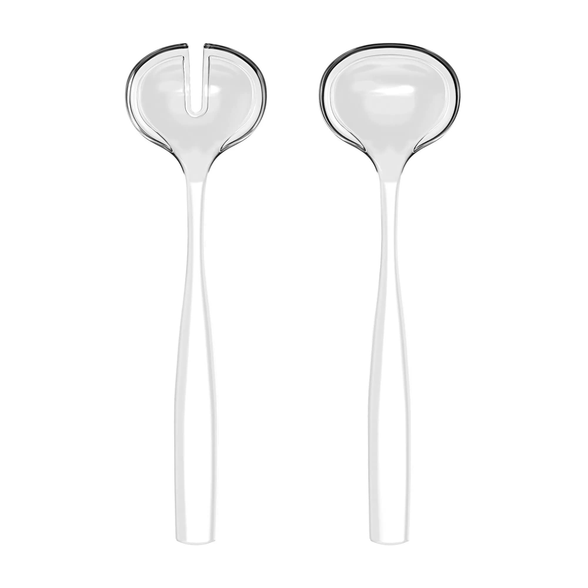 Dolcevita Salad Server (Bio-Based) Plastic White Mother-of-Pearl Serving Set (2 Pieces)